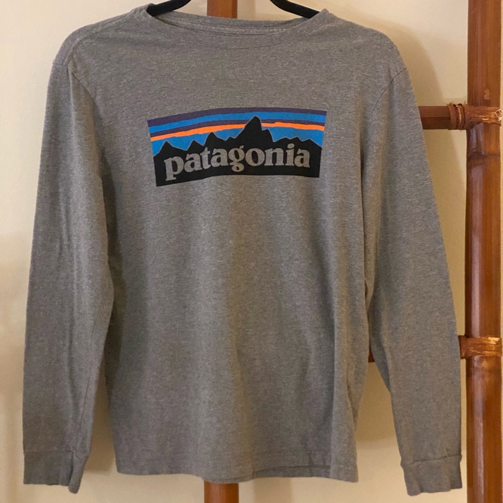 PATAGONIA YOUTH XL LONG SLEEVE ORGANIC COTTON TEE NEW